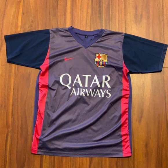 FCB Qatar Airways soccer futbol jersey shirt - Picture 1 of 2